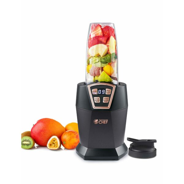 Commercial Chef Personal Blender with 3 Modes, Blender for Smoothies, Shakes & More with 6 Stainless Steel Blades CHPB40B
